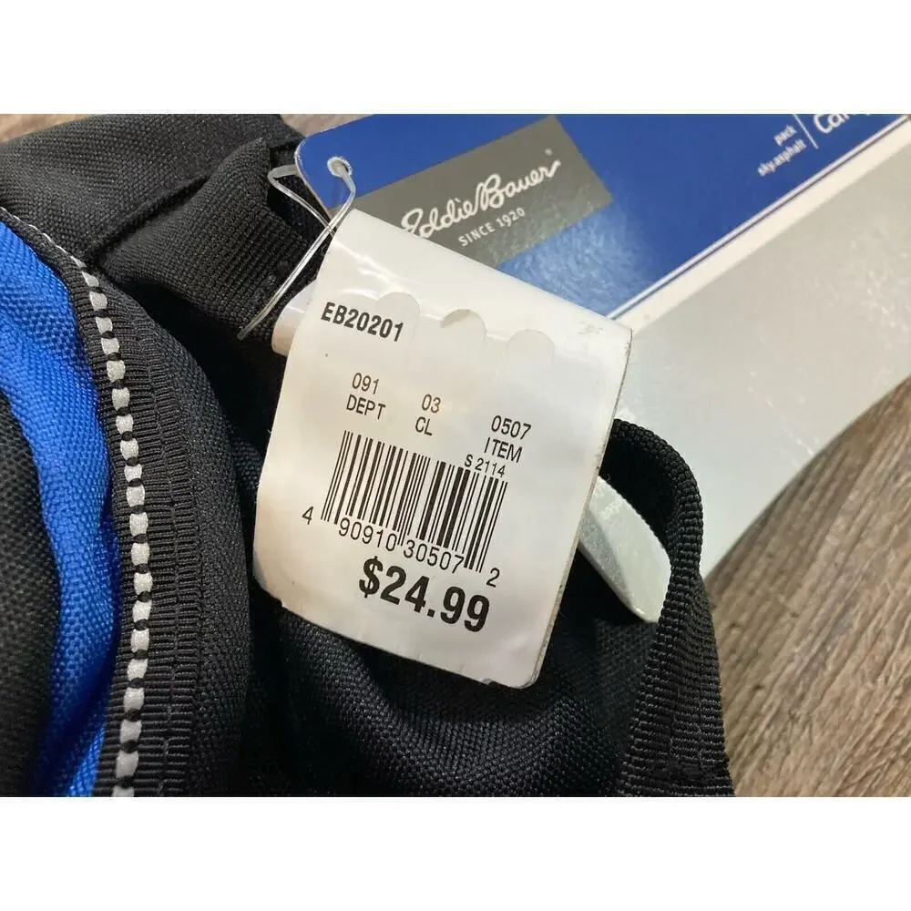 New Eddie Bauer Carry Pack School Bag Sky/Asphalt 17” x 12” x 8.5” #EB20201